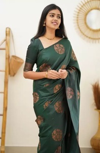 Indian Exporter Handwoven <b>Silk</b> Banarasi Saree Elegant Traditional Design for Bridal Party Festive Wear AARA Fashion Available - Product Image 6