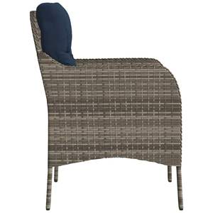 Ensemble de 2 chaises de jardin gris et bleu marine - Product Image 6