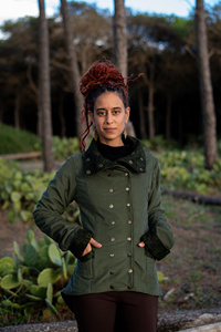 Victorian Fleece Coat Steampunk Festival <b>Jacket</b> with Lace Womens Warm <b>Gothic</b> Inspired Winter Outerwear - Product Image 3