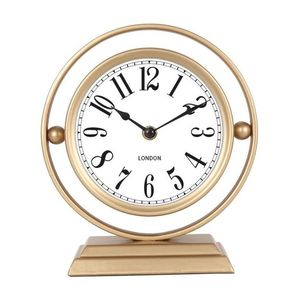 Ornamental <b>Metal</b> Desk <b>Clock</b> For Classic Home Styling With Elegant Shape And Attractive Decorative Display - Product Image 2