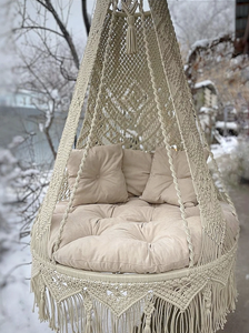 Handmade Macrame <b>Hammock</b> Chair Indoor Swing Hanging Chair - Product Image 2