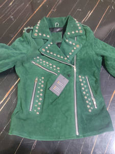 Chaqueta Varsity de Cuero Genuino Personalizada, Cortavientos, con Cierre, para Mujer, Invierno, Estilo Hip Hop, Forro de Satén, Fabricante - Product Image 5