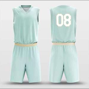 ชุดบาสเก็ตบอลผู้ชายสีชมพู เสื้อคอวีแขนกุดพร้อมหมายเลข 8 พิมพ์ลายด้วยความร้อน แห้งเร็ว สไตล์สปอร์ต สำหรับฤดูร้อน - Product Image 4