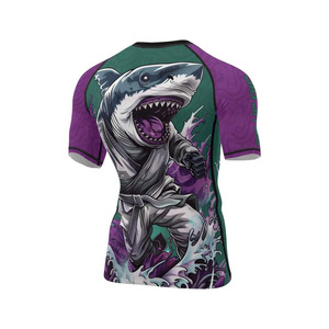 T-shirt de compression à manches courtes sublimé pour homme, Rashguard BJJ, sous-vêtement de combat MMA Jiu Jitsu, tenue de combat sublimée – Vente chaude - Product Image 3