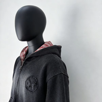 Sudadera con Capucha Personalizada de Invierno con Estampado Digital, Estilo Oversize, Reversible, con Diseño de Letras, 100% Algodón, Estilo Urbano para Hombre