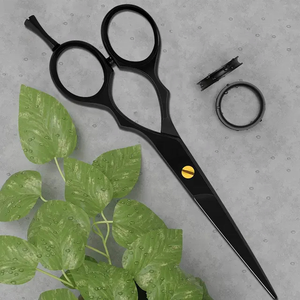 Ciseaux de barbier professionnels Tegra de haute qualité, manches en caoutchouc, 28 dents, pour droitiers, pour la coupe et le coiffage des cheveux, en acier inoxydable - Product Image 3