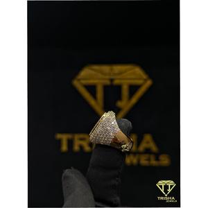 VVS Moissanite Diamond <b>Ring</b> for <b>Men</b> 925 Sterling <b>Silver</b> Hip Hop Jewelry Passes Diamond Tester By Trisha Jewels - Product Image 3