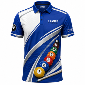 เสื้อโปโลสำหรับการแข่งขันบิลเลียด เสื้อคลับบิลเลียดสำหรับผู้ชาย เสื้อทีมสนุกเกอร์ลำลอง เสื้อฟุตบอลสำหรับทีมแข่งขัน - Product Image 6