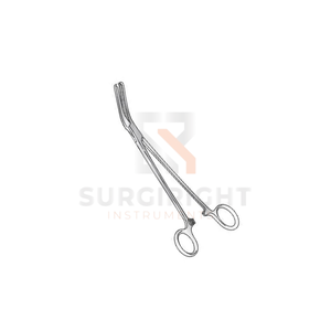 Pinzas para Histerectomía de 197 mm, Anguladas, con Dientes Planos 1x2, Instrumento Quirúrgico Ginecológico de SurgiRight - Product Image 1