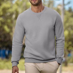 Sweat-shirt pour homme personnalisé doublé polaire, col rond en coton épais, chaud, pour l'entraînement par temps froid, streetwear, séchage rapide - Product Image 6