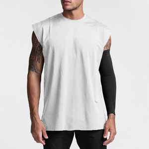 Nueva Camiseta Deportiva sin Mangas para Hombre, Talla Grande, de Algodón de Alta Calidad, para Gimnasio, Entrenamiento y Fitness - Product Image 5