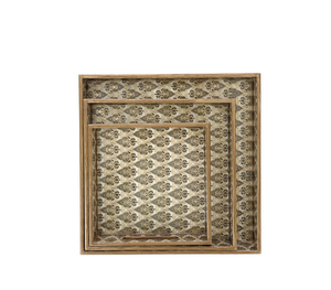 Bandeja de Almacenamiento de Madera Natural de Lujo Hecha a Mano, Apta para Lavavajillas, Diseño Moderno para Café, Té, Desayuno, Aperitivos, Vajilla, Baño - Product Image 1