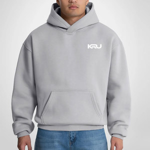 Sweat à capuche oversize en molleton 100% coton uni avec poche pour homme, pull décontracté, tissu doux et respirant, collection hiver - Product Image 1