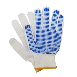 Safety Work Gloves with Anti Slip Grip for Construction Warehouse Factory Industrial <b>PVC</b> Dotted Gloves Cotton Protective Gloves - Product Image 2