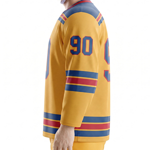 Men's Ice Hockey Jersey Manufacturer Full Sleeve V-Neck Men Ice Hockey Jersey Fully Sublimated Ice Hockey Jersey - Product Image 3