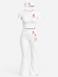 Conjunto Deportivo de Verano para Mujer, Top Ajustado, Leggings Suaves, Diadema, Secado Rápido, Transpirable, para Yoga, Gimnasio, Trotar, Uso Casual - Product Image 1