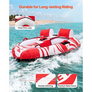 Tubi Gonfiabili in PVC per 2 Persone, Capacità 340 Libbre, Tubi Trainabili per Sport Acquatici - Product Image 3