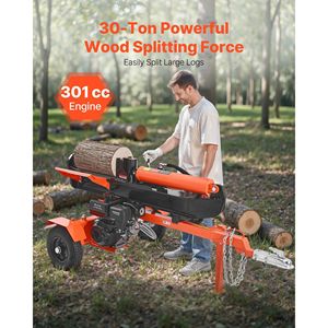 Rajadora de Leña de 30 Toneladas con Retorno Automático, Modo Vertical y Horizontal, Accionada por Fuego, Acoplador de Bola de 2 Pulgadas, Motor de 306 CC, Maquinaria Forestal para Troncos - Product Image 2