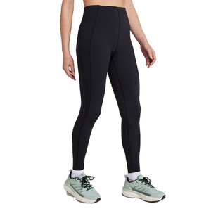 Leggings de yoga taille haute pour femmes, couleur unie, sans couture, pantalon de fitness noir en Spandex et Nylon, extensible dans les quatre sens - Product Image 1