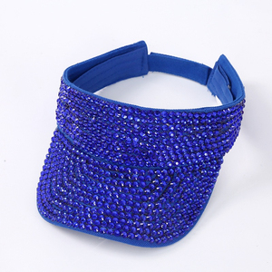 Casquettes de sport unisexes légères et rafraîchissantes à rayures, avec logo brodé personnalisé, en sergé de coton, ornées de strass, ajustables et anti-UV - Product Image 1