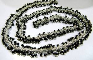 Chaîne de grappes pendante en spinelle noire, perles rondes, style simple - Product Image 3