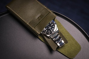 Protecteur de boîtier de montre en cuir véritable LWP-0042 personnalisé personnalisé organisateur de protection de voyage pochette boîte de rangement de montre - Product Image 3