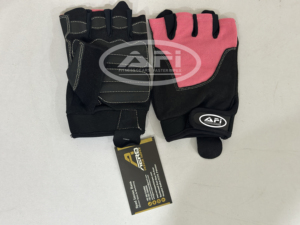 Unisex Pink Black Microfiber Fitness <b>Gloves</b> PU Leather Fingerless Adjustable Wrist Strap Gym <b>Weight</b> Training Strength - Product Image 4