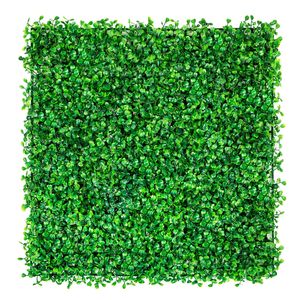 Pannelli per Siepe Artificiale in Bosso UV, 6 Pezzi, 50x50 cm, Sfondo in Erba Sintetica, Pannello Vegetale Artificiale Verde 4 cm - Product Image 1