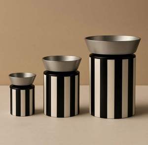 Quemador de Incienso de Madera con Diseño Trenzado Indio-Arabe, Ecológico, para Aromaterapia, con Rayas, de Madera y Resina, Venta al Por Mayor - Product Image 2