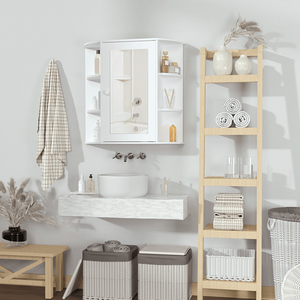 Mobili da Bagno in Legno Massello con Armadietto a Specchio in PVC Impermeabile, Nessuna Spedizione nei Fine Settimana - Product Image 6