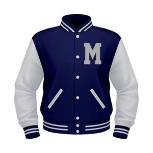 Chaqueta Varsity de Lujo con Mangas de Cuero y Cuerpo de Lana |   Chaqueta Universitaria Personalizada de Equipo, Fabricante OEM ODM - Product Image 6