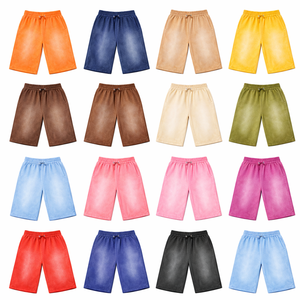 Nuevos shorts para hombre 2026 con lavado ácido y logo bordado personalizado, cómodos, de tela gruesa y largo. - Product Image 6