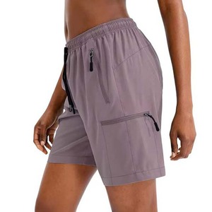 Pantalones Cortos Deportivos Transpirables e Impermeables para Mujer, con Estampado de Leopardo, Cintura Elástica, Bolsillos de Poliéster de Alta Calidad, para Correr, Verano, Casual - Product Image 4