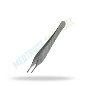 Adson Brown Delicate Tissue Forcep 7x7 Teeth Standard Size Surgical Tissue Forceps - Product Image 3