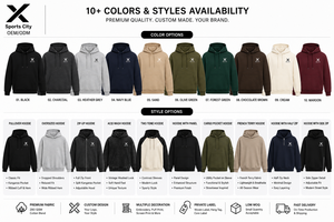 Sweat-shirts en coton 100% personnalisés pour hommes X Sports City, ajustables avec œillets métalliques, poche kangourou, poignets et ourlet côtelés, cordon de serrage durable - Product Image 5