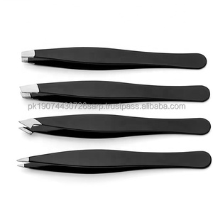 Customized Professional High Precision Stainless Steel Slanted Tip Handmade Eco-Friendly Anti-static Durable Eyebrow Tweezers - Product Image 5