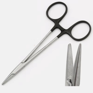 Portaagujas de Acero Inoxidable para Cirugía Estética, 12.5cm, Mango de Porcelana Negra, Instrumento Quirúrgico de Plástico, Venta Caliente - Product Image 2