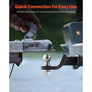 Gancio di traino a sfera da 2 pollici per ricevitore da 2 pollici, capacità 7500 libbre - Product Image 4