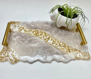 Bandeja de Resina de Diseño Sencillo, Modelo Hecho a Mano, Juego de Servicio Económico para Decoración Moderna del Hogar, Venta al por Mayor - Product Image 4