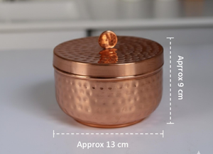 Handmade Vintage Pure Copper Airtight Dishwasher Safe Eco-Friendly Kitchen Storage <b>Container</b> Tableware for Spice Dry Fruit Tea - Product Image 2