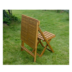 <b>Foldable</b> Wooden Bistro <b>Garden</b> Set Minimalist Design 2 Chairs 1 <b>Table</b> Weather-Resistant Outdoor Furniture Hotel Apartment Use - Product Image 6