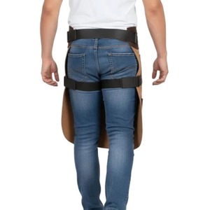 Protège-jambes de fermeur en cuir véritable personnalisables et réglables pour le sablage des sabots, équipement de protection professionnel pour fermeurs - Product Image 5