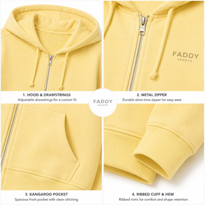 Custom Logo Women's <b>Cropped</b> <b>Zip</b> <b>Up</b> Hoodie Oversized Fleece Cotton Casual Streetwear Ladies Short Hooded Sweatshirt Wholesale - Product Image 4