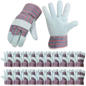 Guantes de Seguridad de Cuero de Doble Palma Resistentes al Calor, Diseño de Última Generación, Puño Elástico, Cuero de Vaca, Precio Económico en Oferta - Product Image 1