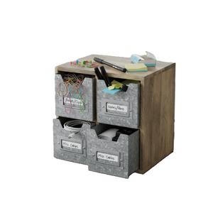 Organisateur de bureau à grande capacité au design minimaliste, très vendu, avec tiroir antique en bois, grande boîte de rangement décorative - Product Image 3