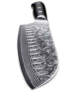 Couteau de cuisine Santoku en acier Damas, manche noir G10, bord Granton, mosaïque florale, outil culinaire - Product Image 2