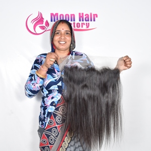 Extensions de Cheveux Humains Indiens 100% Naturels Noirs, Lisses, pour Femme, Idéales pour Salons, Fêtes et Usage Quotidien - Product Image 4