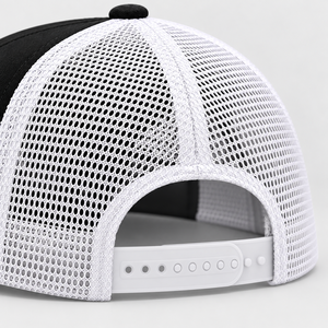 Gorra Trucker de 6 Paneles con Visera Curva, Color Verde Azulado, Detalle de Cuerda en la Visera Curva, Parte Trasera de Malla Blanca, Cierre Ajustable, Logotipo Personalizado, Gorro en Blanco - Product Image 5