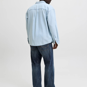 Jean évasé en denim délavé sur mesure pour homme, taille haute, coupe droite, en coton, style décontracté automne, qualité supérieure 2026 - Product Image 5