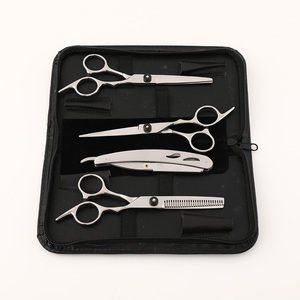 Custom Quality 6 Inch Flat Tooth Straight Hairdressing Stainless Steel Cutting Tools <b>Set</b> for Salon Scissors <b>Barber</b> - Product Image 4